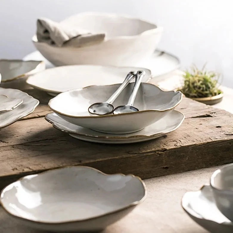 Nordic Ceramic Irregular Shape Plates & Bowls - Various Sizes Lilly & Lula