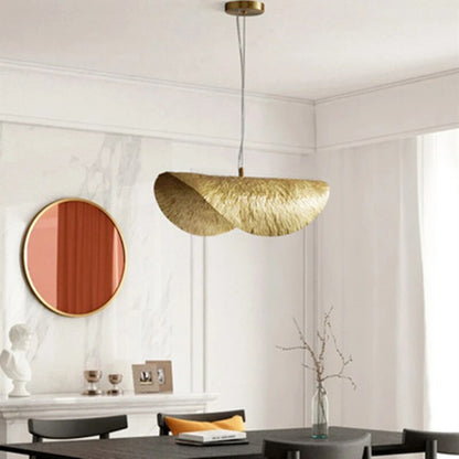 Nordic Lotus Leaf Inspired Copper Chandelier - Gold Lilly & Lula