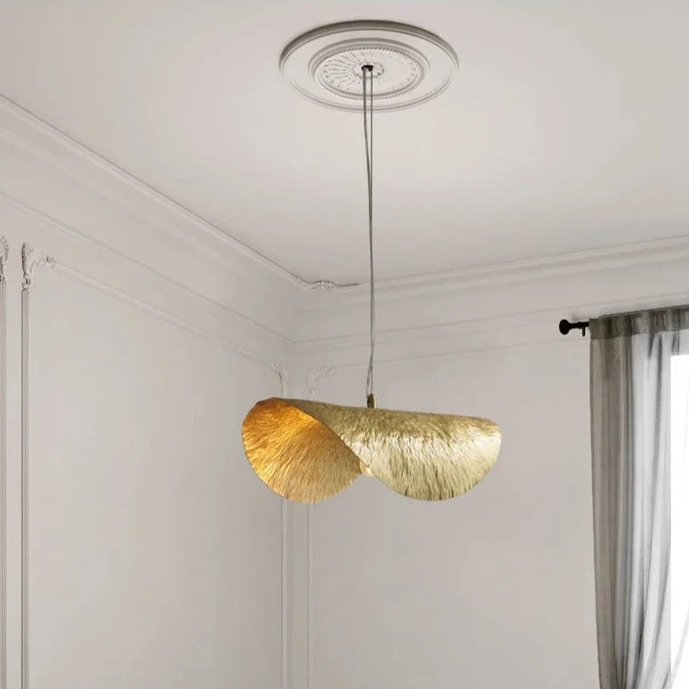 Nordic Lotus Leaf Inspired Copper Chandelier - Gold Lilly & Lula