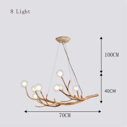 Modern Heritage Tree Branch Chandelier With Glass Bubbles - 4 Sizes