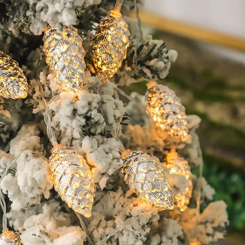 Pine Cone Fairy Christmas String Lights Tree Decoration - Gold & Silver Lilly & Lula