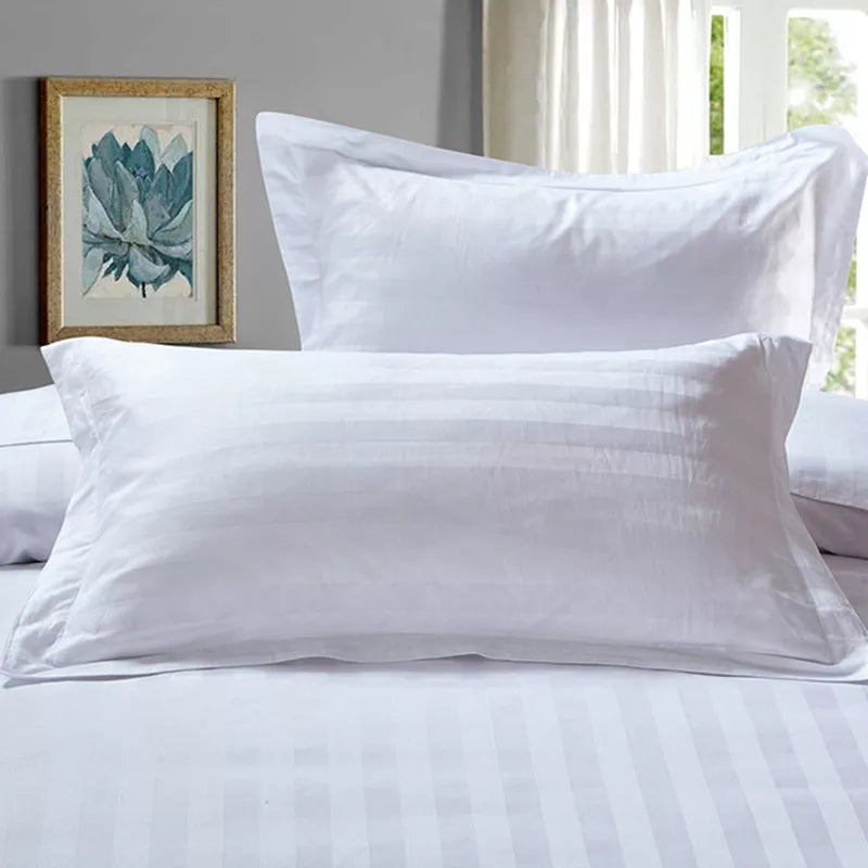 Premium White Oxford Stripe Cotton Pillowcase - 2 Sizes Lilly & Lula