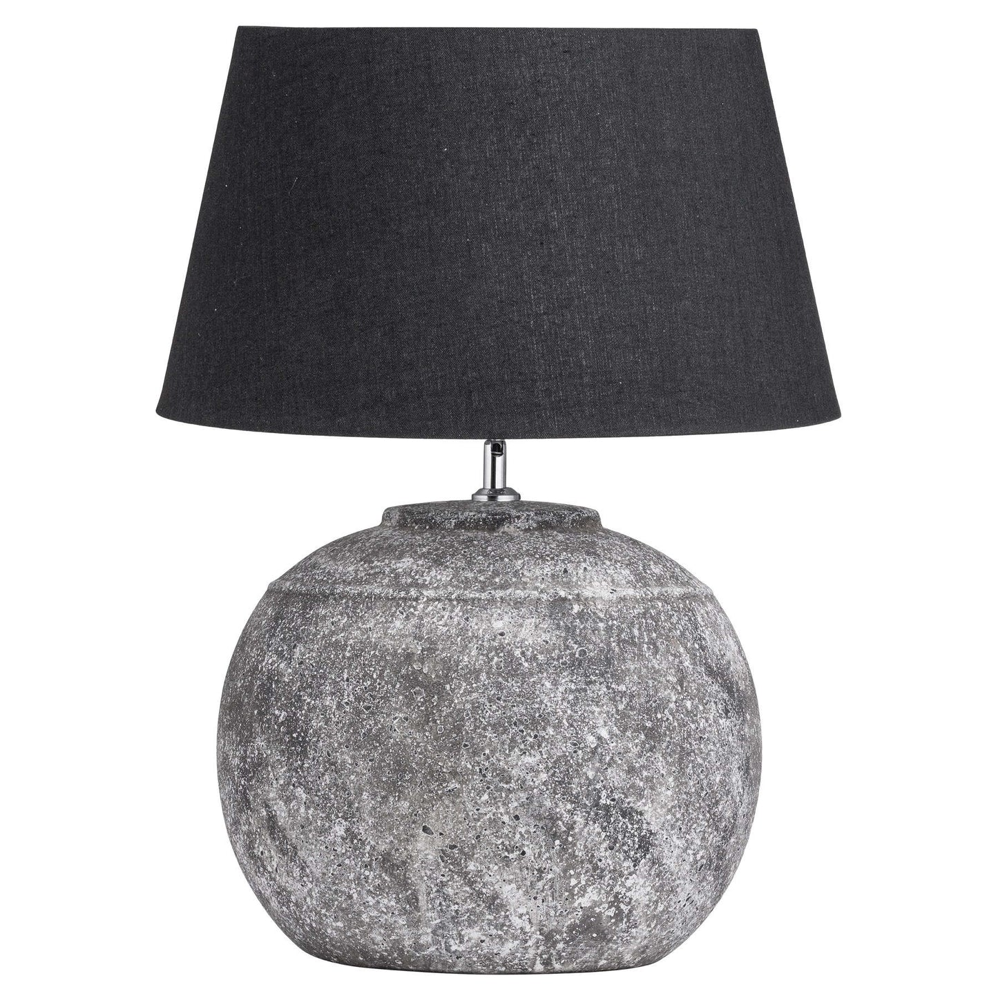 Regola Aged Dark Grey Stone Ceramic Table Lamp Lilly & Lula