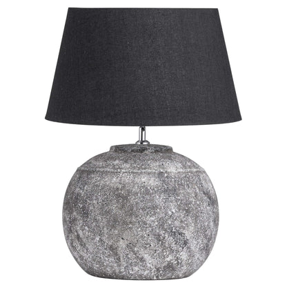 Regola Aged Dark Grey Stone Ceramic Table Lamp Lilly & Lula