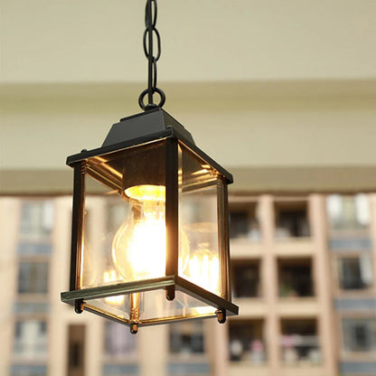 Luxury Modern Waterproof Industrial Outdoor Hanging Pendant in Black