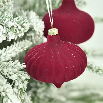 Set of 27 Shatterproof Mix Christmas Tree Baubles - Burgundy & Green