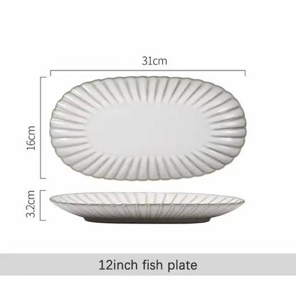 White Scalloped Ceramic Tableware Plates & Bowls - 6 Sizes & Sets