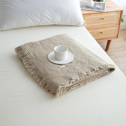 100% Cotton Muslin Throw Blanket - 5 Colours