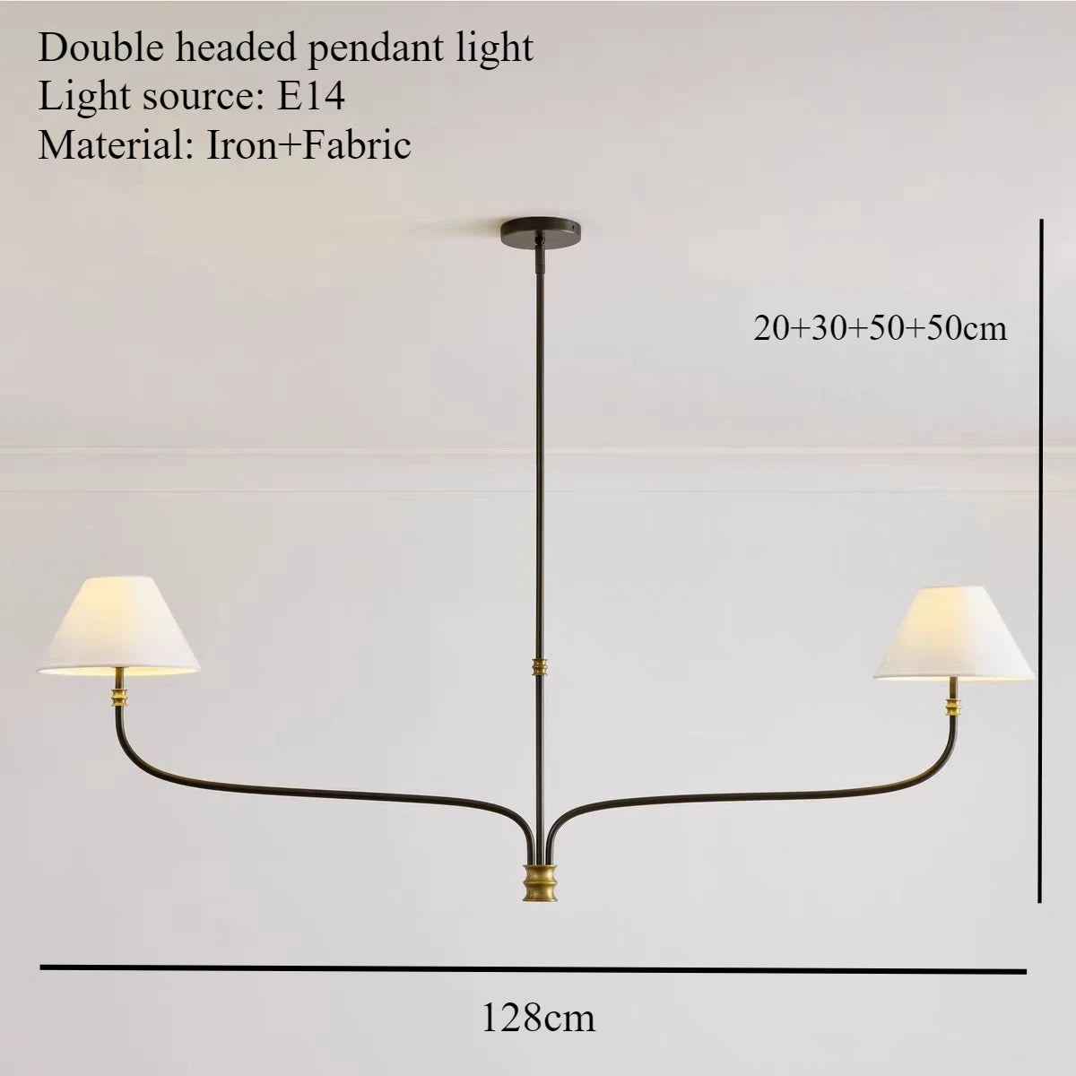 Minimalist Mid Century Farmhouse Style Ceiling Pendant - 2 Sizes 2 pendant lights Lilly & Lula