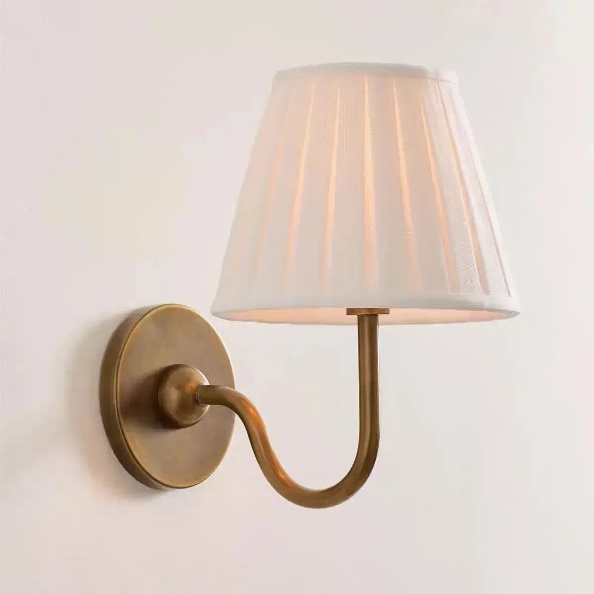 Luxurious French Style Farmhouse Wall Light with Linen Shade - 2 Colours