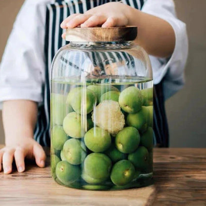 Large Heat Resistant Glass Jar with Airtight Lid - 1.2 Litres, 2 Litres & 3 Litres