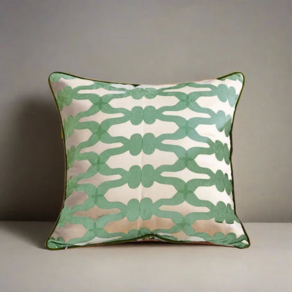 Green Geometric Modern Abstract Luxury Cushion Cover - 4 Sizes