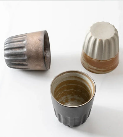Set of 2, 4 & 6 Premium Stoneware Ceramic Coffee Tumbler Mugs - 5 Colours