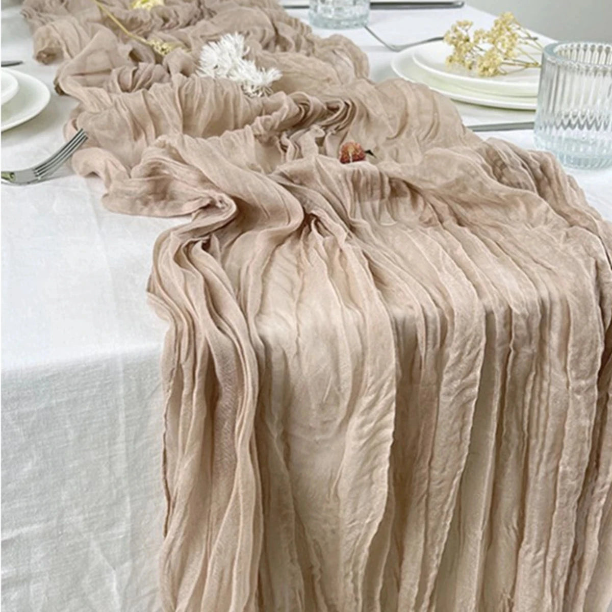 Cheesecloth Gauze Table Runner Cloth 90*180cm - 13 colours