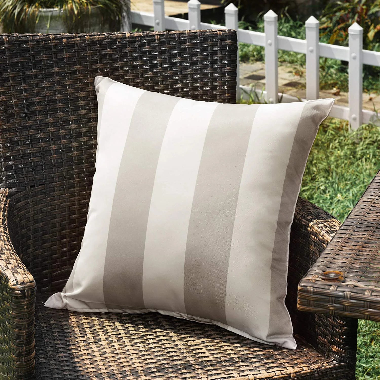 Lilly Lula Outdoor Waterproof Decorative Striped Cushion