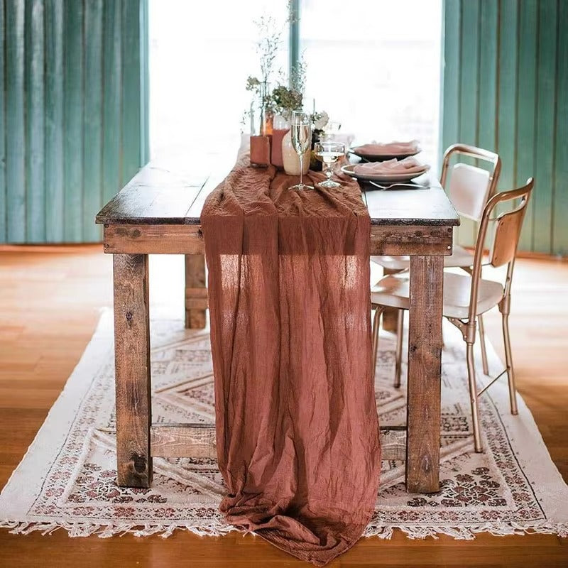 Cheesecloth Gauze Table Runner Cloth 90*180cm - 13 colours