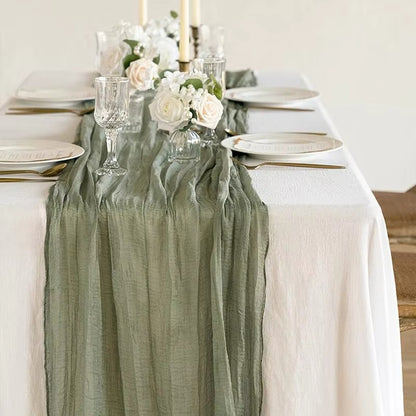 Cheesecloth Gauze Table Runner Cloth 90*180cm - 13 colours