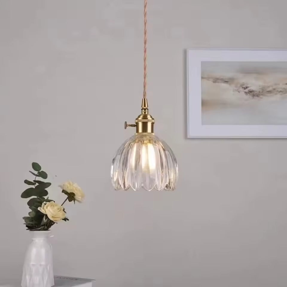 Modern Minimalist Glass Creative Petal-Shaped Pendant - 6 Colours