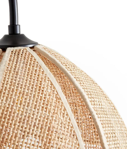 Natural Wabi Sabi Petal Japanese Inspired Rattan Wall Light