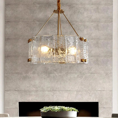 Modern Luxury Chandelier Pendant with Frosted Glass & Gold Details - 3 Sizes