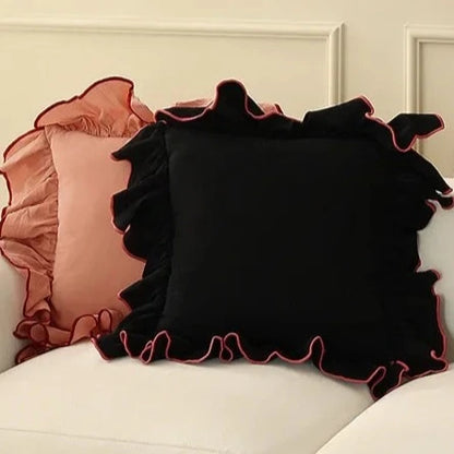 Ruffle Cotton Cushion Cover - 6 Colours