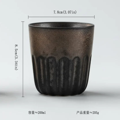 Set of 2, 4 & 6 Premium Stoneware Ceramic Coffee Tumbler Mugs - 5 Colours