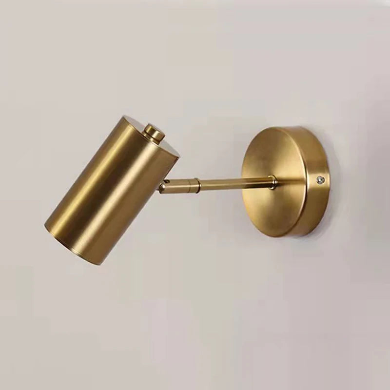 Modern & Sleek Extended Rotating Reading LED Wall Spotlight - Gold & Black