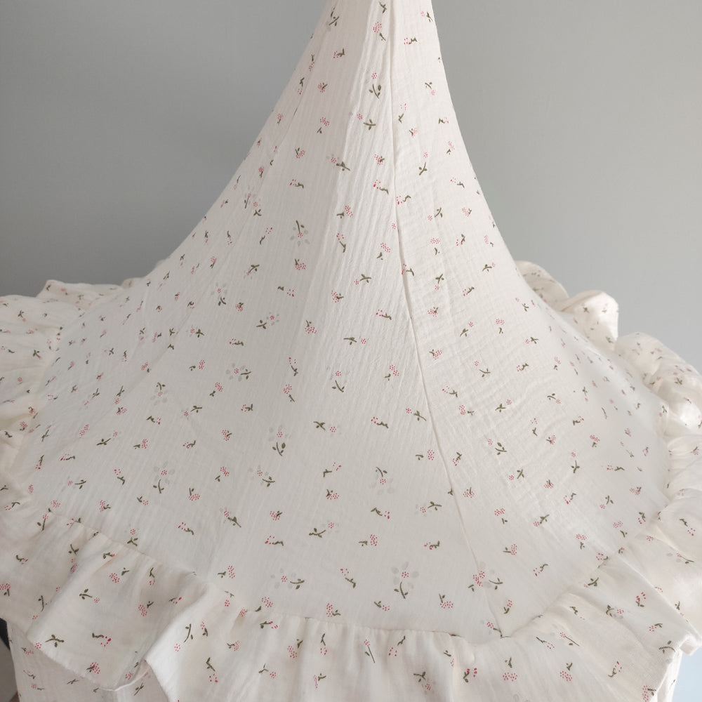 Kids Premium Muslin Bed Canopy With Frill Detail - 8 Colours