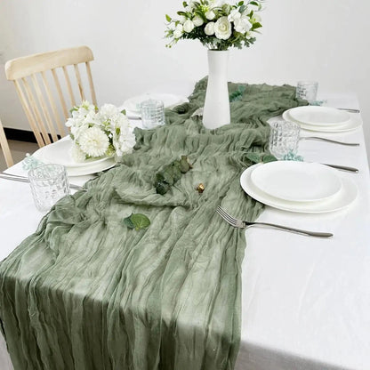 Cheesecloth Gauze Table Runner Cloth 90*180cm - 13 colours