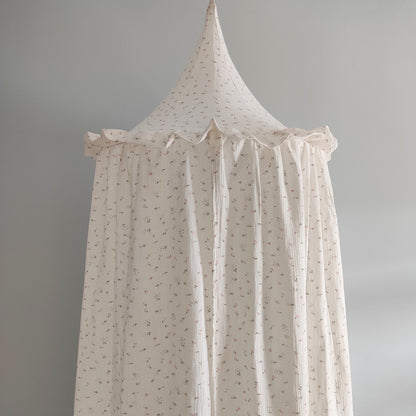 Kids Premium Muslin Bed Canopy With Frill Detail - 8 Colours