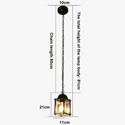 Luxury Modern Waterproof Industrial Outdoor Hanging Pendant in Black