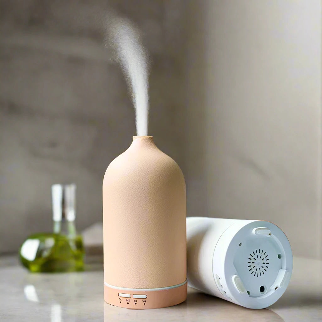 Ceramic Electric Aromatherapy Light Diffuser Humidifier with Remote - UK, EU, US & AUS Plug