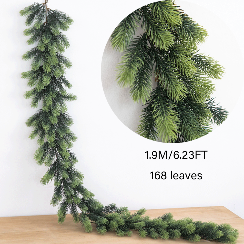 Artificial Christmas Pine Garland Pine for Outdoor & Indoor Use - 2 Sizes