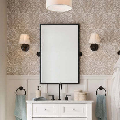 Luxurious French Style Farmhouse Wall Light with Linen Shade - 2 Colours