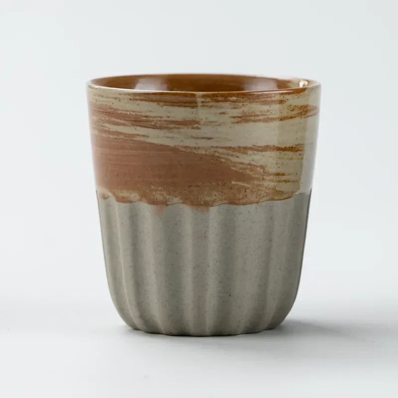 Set of 2, 4 & 6 Premium Stoneware Ceramic Coffee Tumbler Mugs - 5 Colours