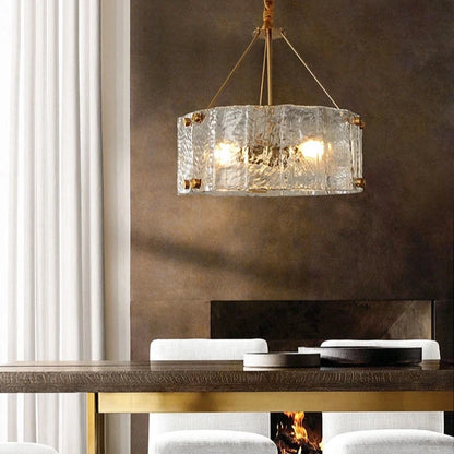 Modern Luxury Chandelier Pendant with Frosted Glass & Gold Details - 3 Sizes