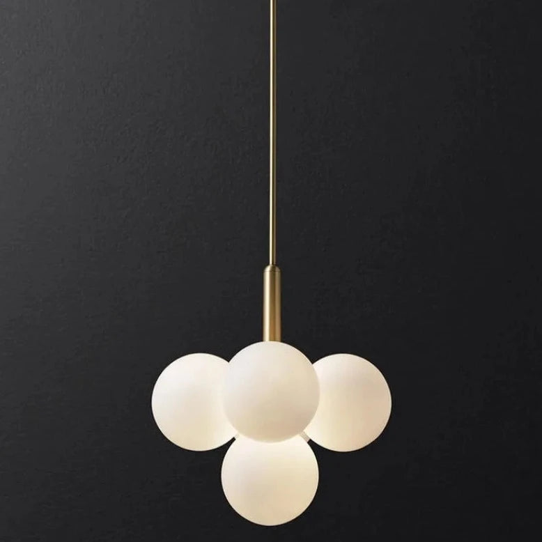 Modern Luxury Glass Ball LED Pendant Chandelier - Gold, Silver & Black