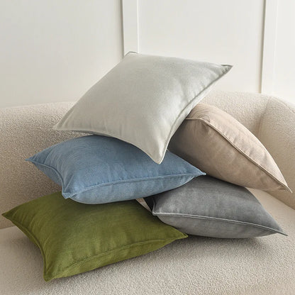 Modern Chenille Throw Cushion Covers with Zipper - 8 Colours