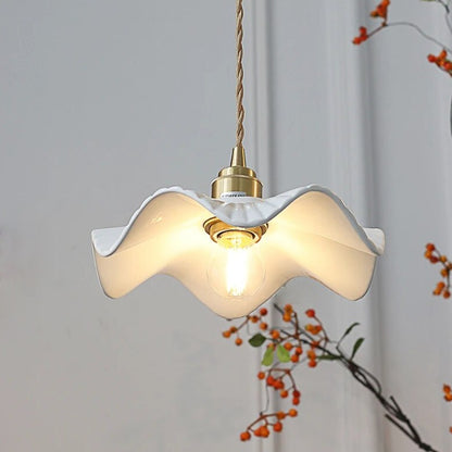 Minimalist Scandinavian Ceramic Hanging Ceiling Pendant Ceiling Light - White