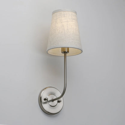 Set of 2 Classic Luxury Farmhouse Wall Lamps with Linen Shade