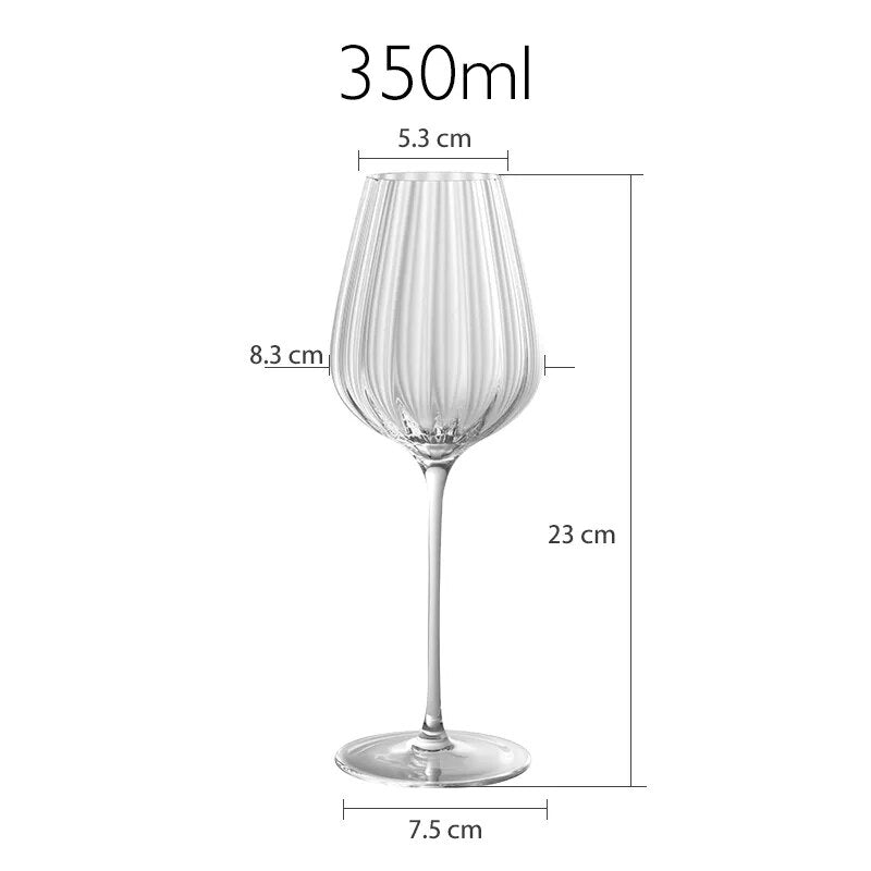 Sky Ripple Crystal Wine & Champagne Glasses - 5 Sizes Lilly & Lula