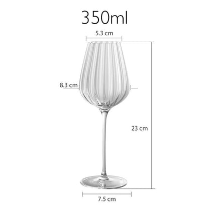 Sky Ripple Crystal Wine & Champagne Glasses - 5 Sizes Lilly & Lula