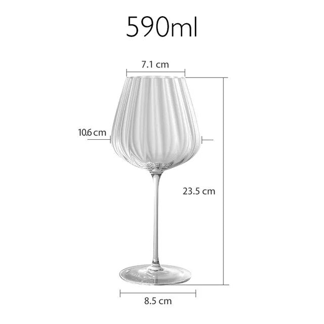 Sky Ripple Crystal Wine & Champagne Glasses - 5 Sizes Lilly & Lula