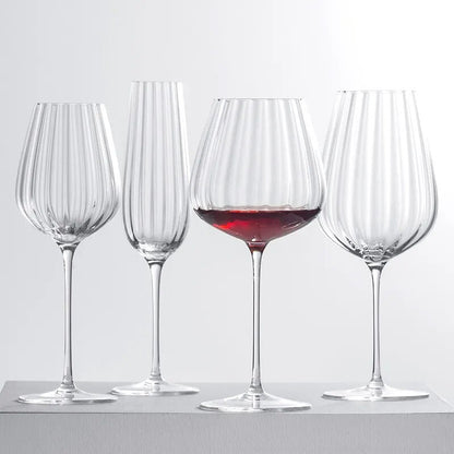 Sky Ripple Crystal Wine & Champagne Glasses - 5 Sizes Lilly & Lula