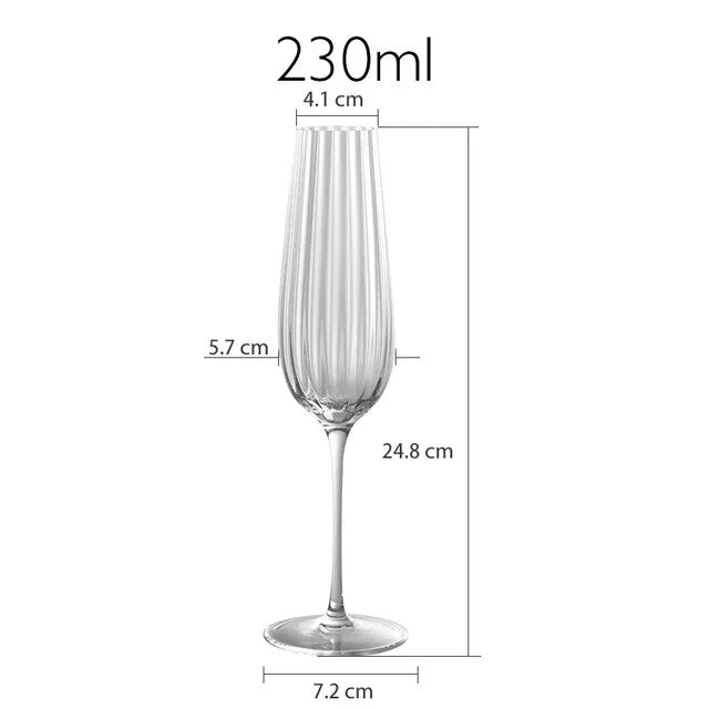 Sky Ripple Crystal Wine & Champagne Glasses - 5 Sizes Lilly & Lula