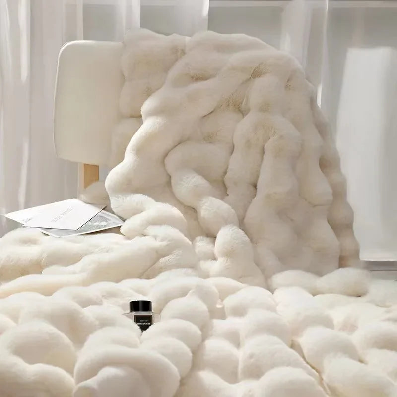 Soft faux fur blanket sale