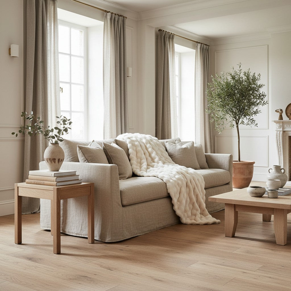 Super Soft Fluffy Luxury Rabbit Faux Fur Wave Throw - 4 Colours