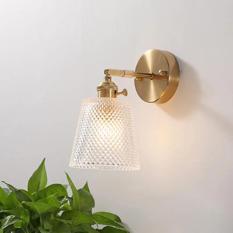 Traditional Frosted LED Nordic Glass Brass Wall Light - Hanging & Flush Lilly & Lula