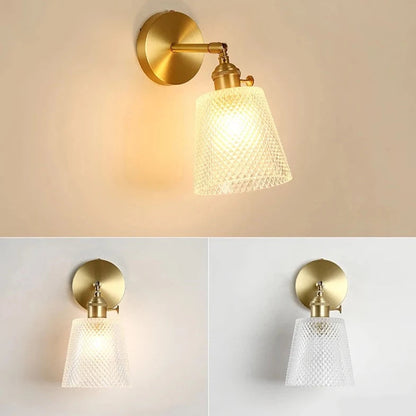 Traditional Frosted LED Nordic Glass Brass Wall Light - Hanging & Flush Lilly & Lula