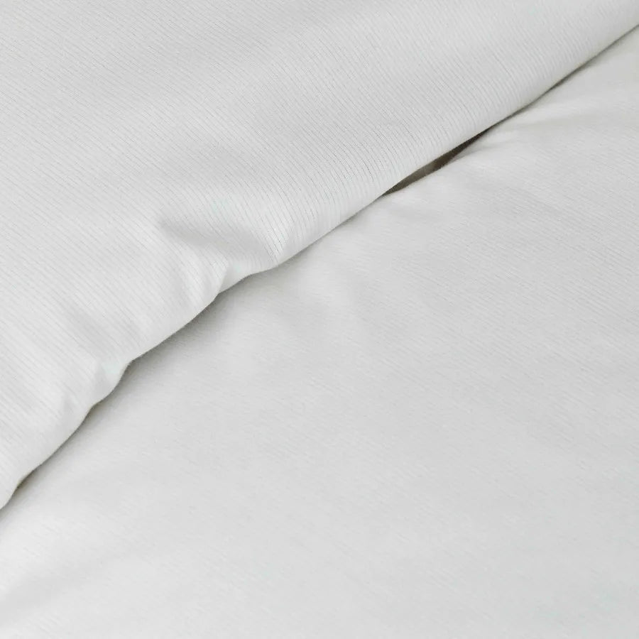 White Baileys Stripe 100% Turkish Cotton Duvet Cover Set with Bed Sheet - Double Lilly & Lula